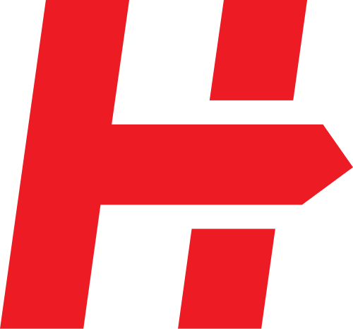 紅色箭頭字母H矢量圖標(biāo) logo png