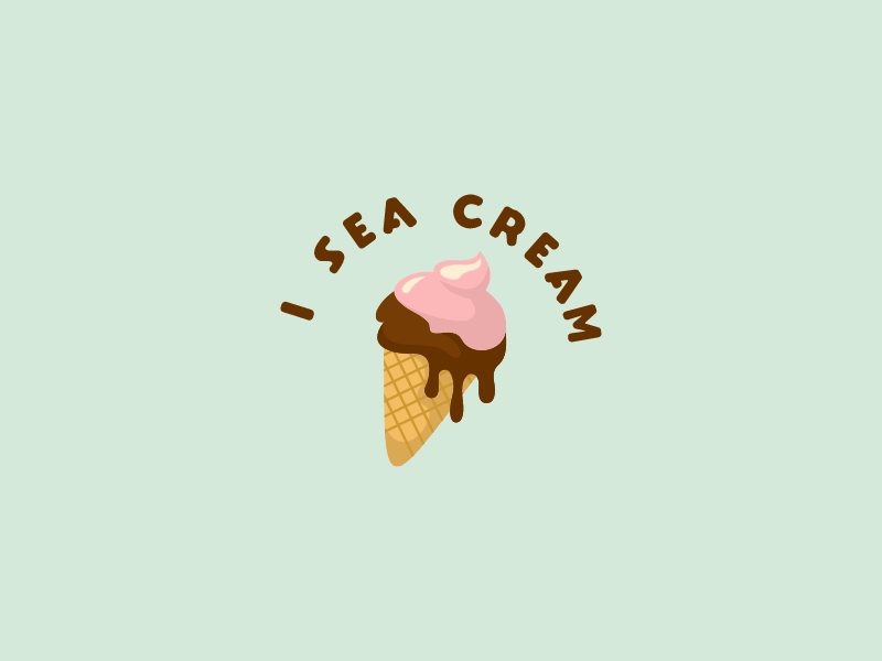 I SEA CREAMlogo設(shè)計(jì)